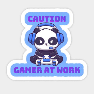 Gamer at work Sticker